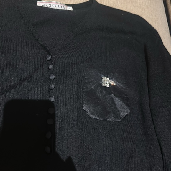Magnolia Black Button-Up Sweater - Picture 7 of 7